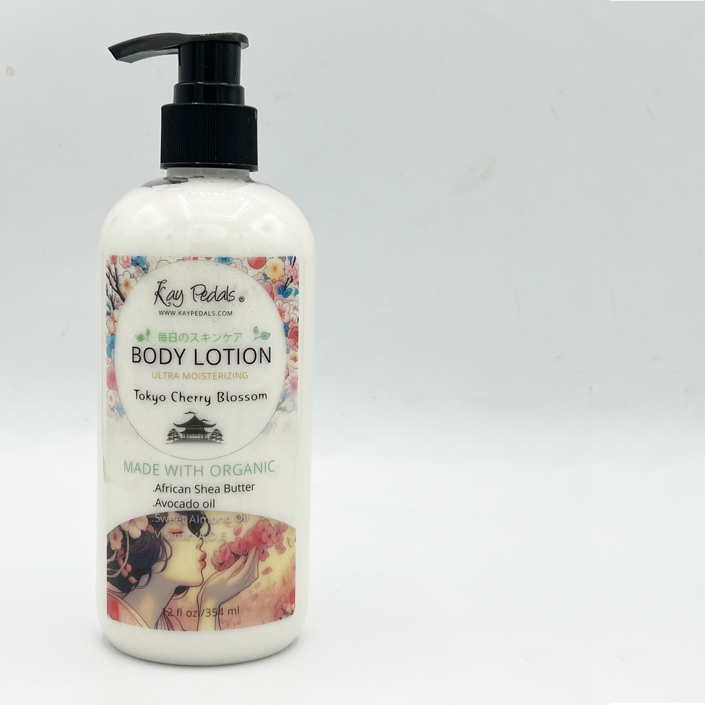 Tokyo Cherry Blossom Organic Body Lotion | Organic Body Cream | Shea Butter Lotion | Almond Body Lotion | Fragrance Lotion